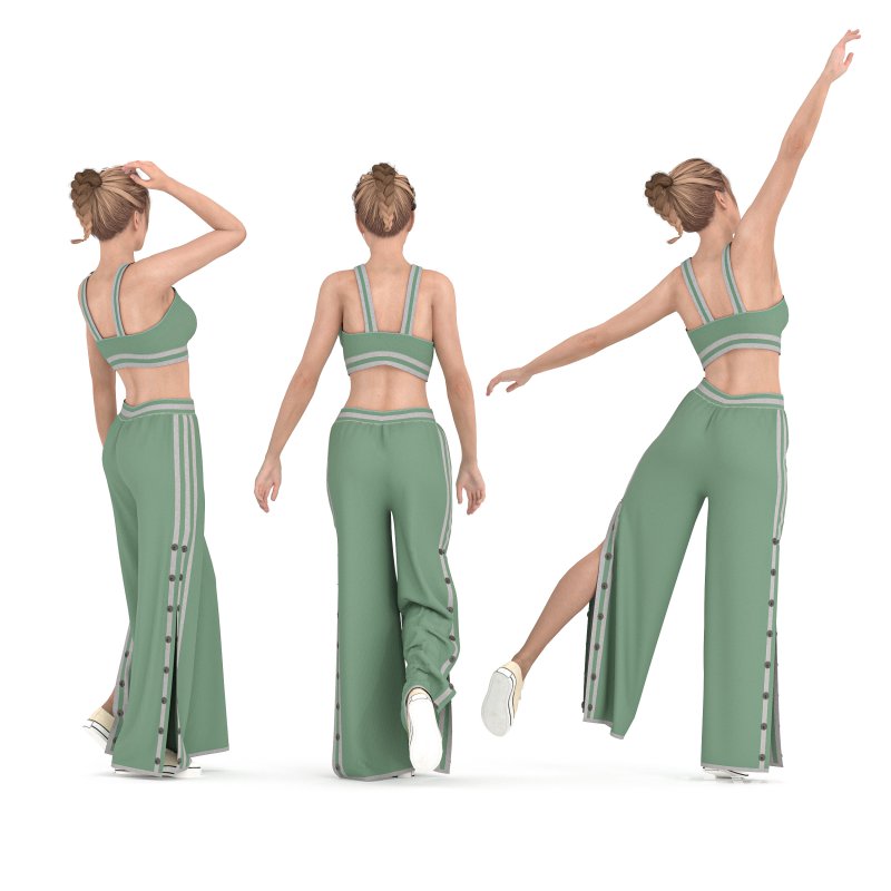 Woman in Sport wear 03 poses - Image 1