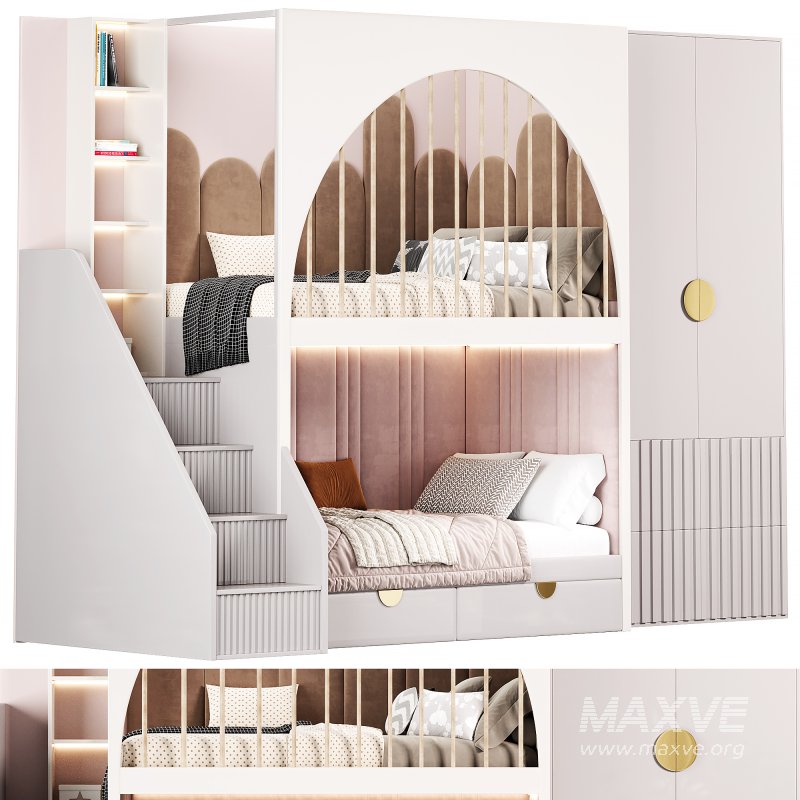 Girls room Childrens locker Bed - Image 2