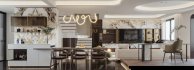 Modern living room and dining room interior scene - Thumbnail 7