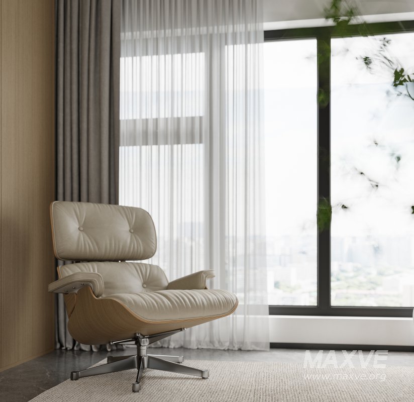 Modern living room and dining room interior scene - Image 3