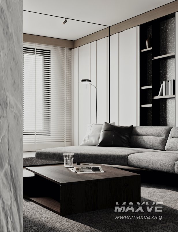 Modern living room and dining room interior scene - Image 4