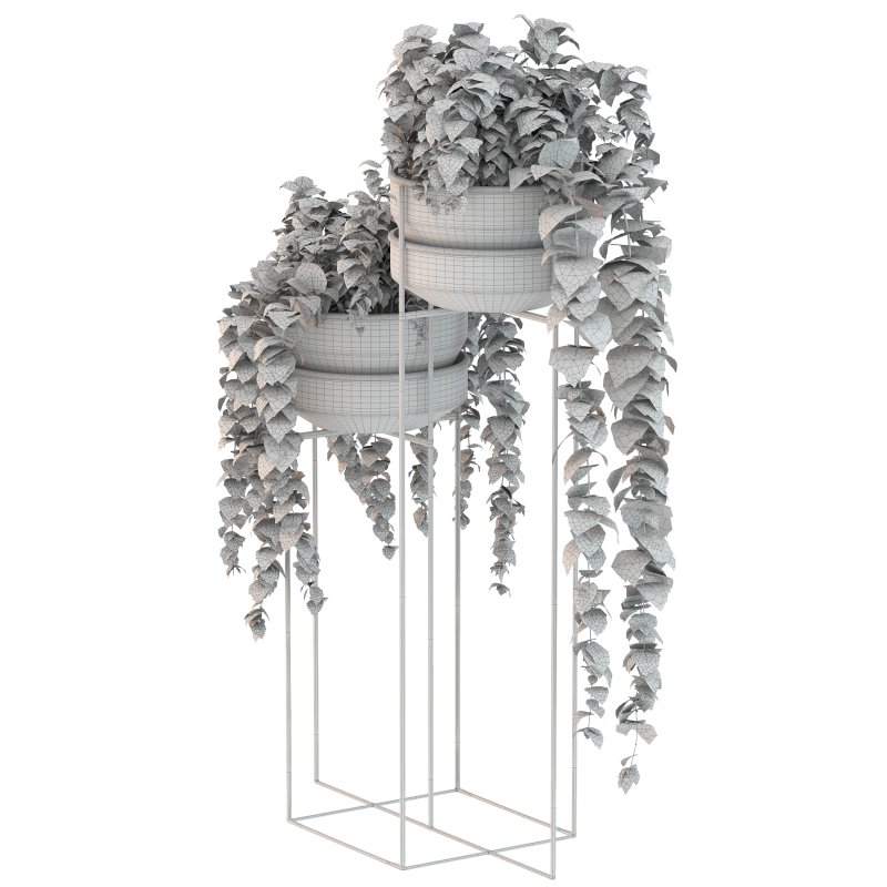 Metal Standing With Money Plant - Image 1