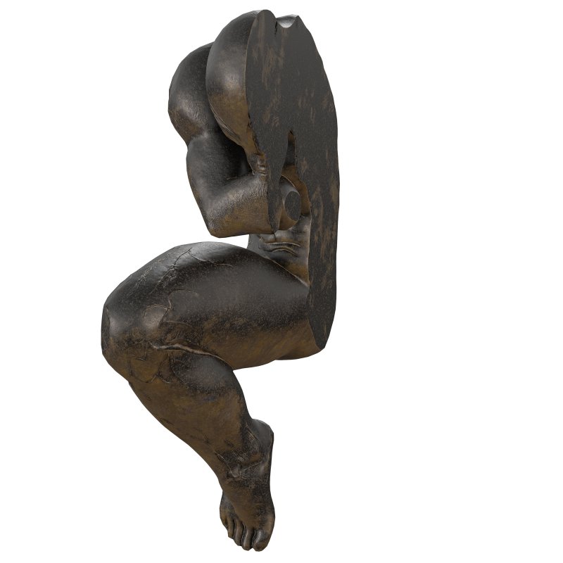 Antique Wall Mounted Man Statue - Image 2