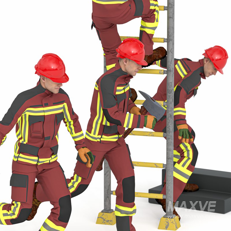 Fireman in 04 Poses - Image 3