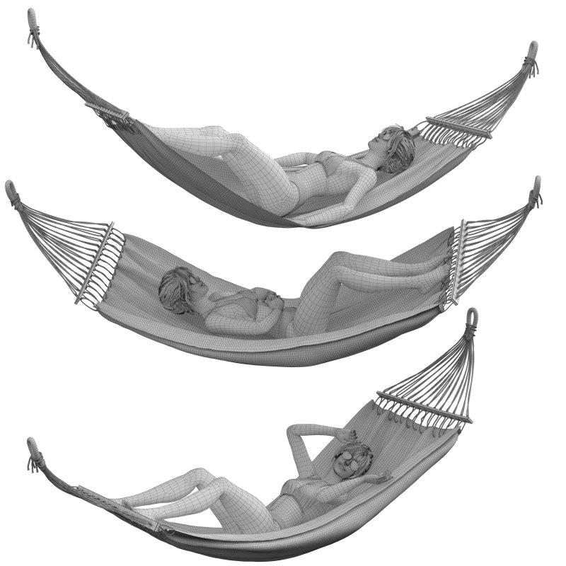 Hammock_bikini_woman in 3 poses - Image 5