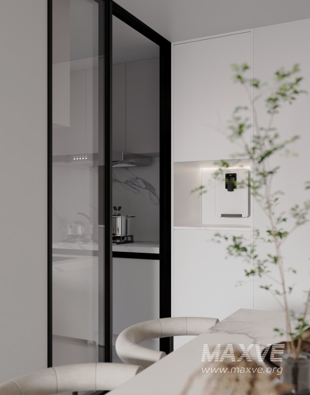 Modern living room and dining room interior scene - Image 5