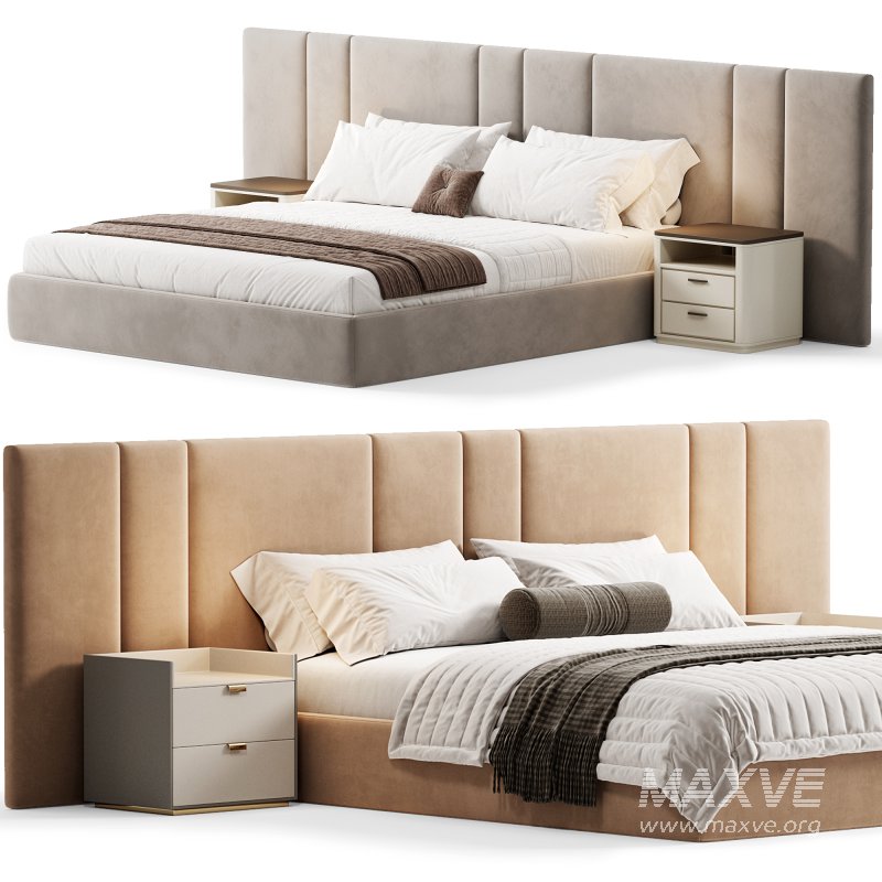 Bed Garda Design with wide headboard By Sensorsleep - Image 1