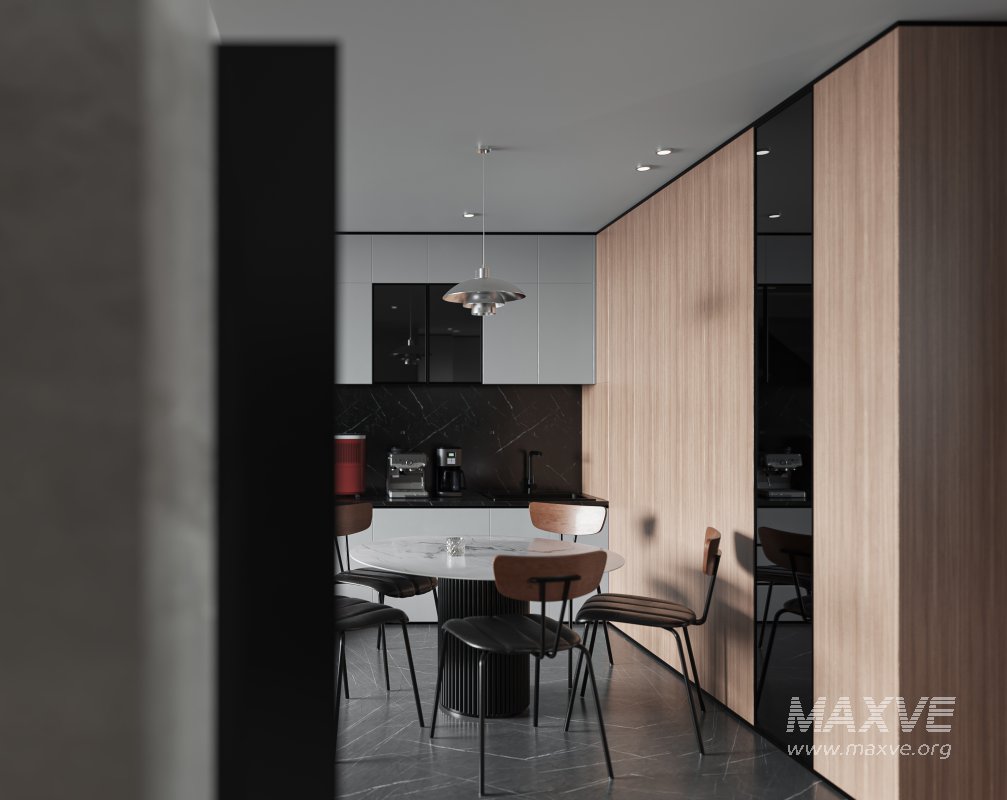 Modern living room and dining room interior scene - Image 3