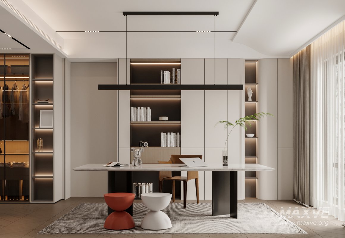 modern bedroom office room dressing room bathroom - Image 1