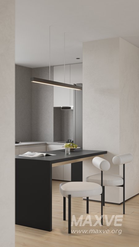 Modern living room and dining room interior scene - Image 3