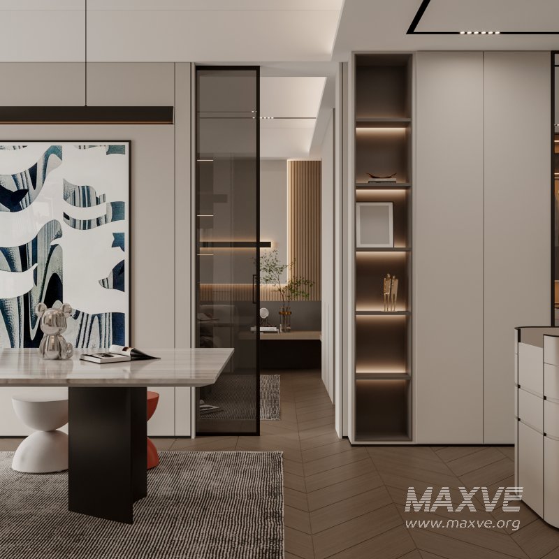 modern bedroom office room dressing room bathroom - Image 9