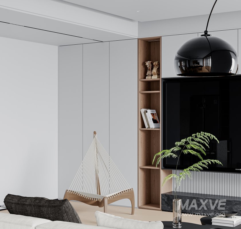 Modern living room and dining room interior scene - Image 5