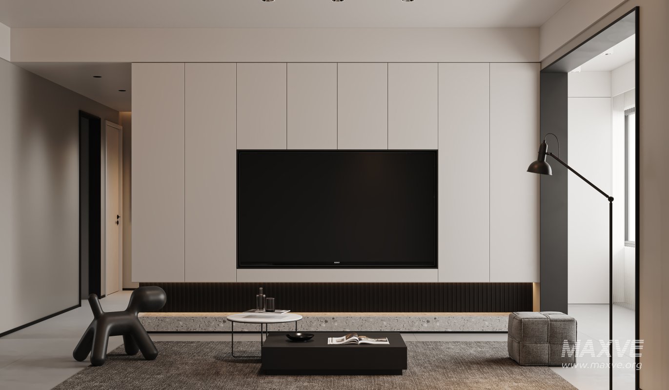 Modern living room and dining room interior scene - Image 6