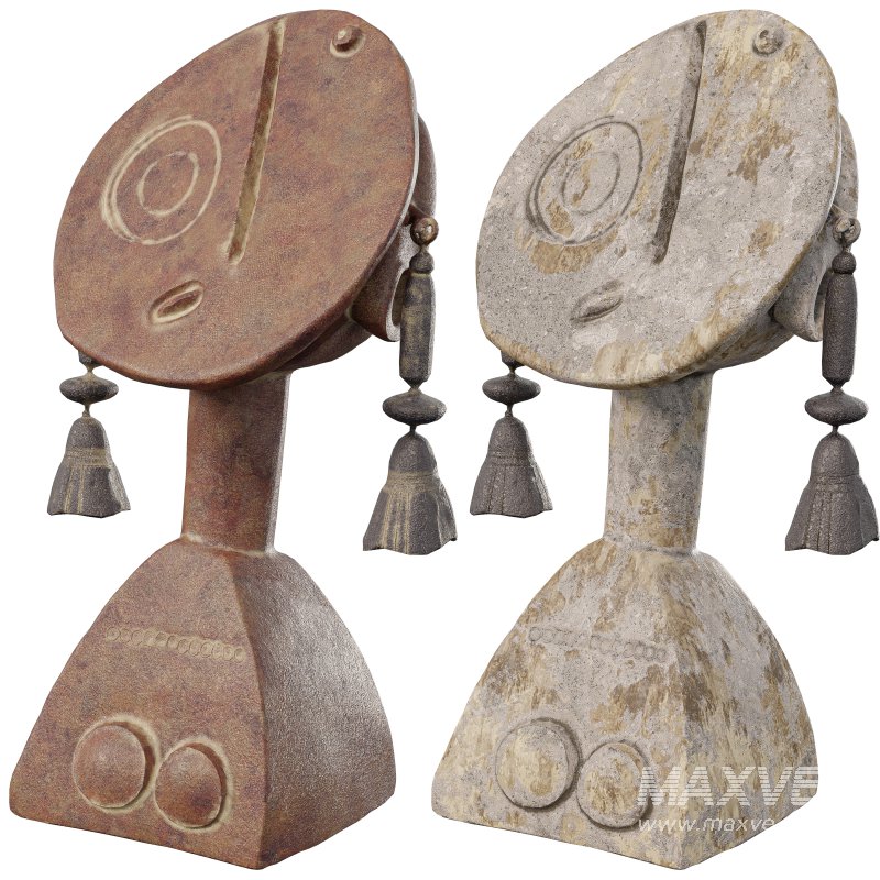 Tribal Ancestor Mask Abstract Cultural - Image 3