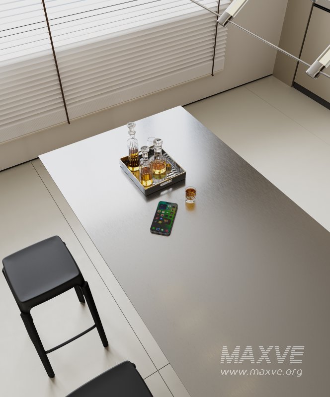 Modern living room and dining room interior scene - Image 4