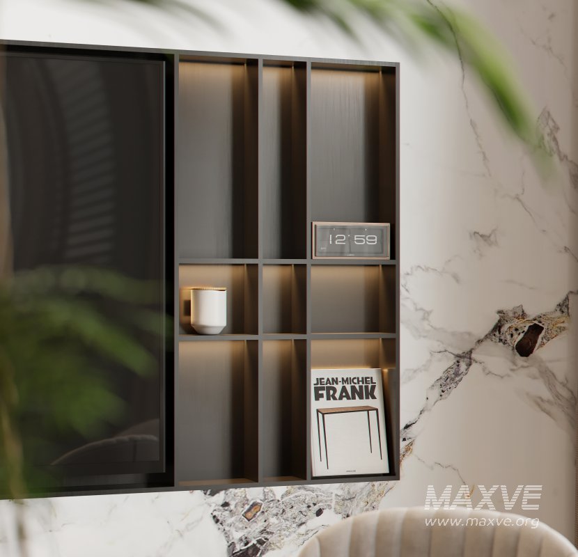 Modern living room and dining room interior scene - Image 6