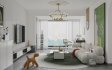 Modern living room and dining room bedroom interior scene - Thumbnail 1