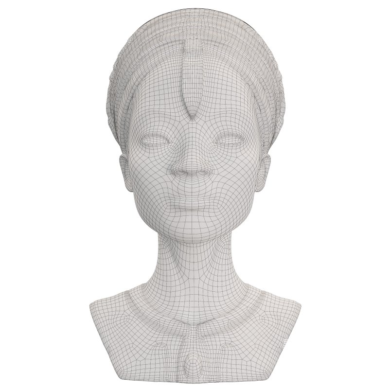 Regal African Queen Bust Sculpture Intricate - Image 1