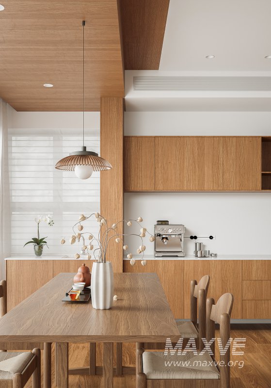 Modern living room and dining room interior scene - Image 7