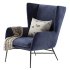 Kasen Belfast Navy Lounge Chair - Thumbnail 2