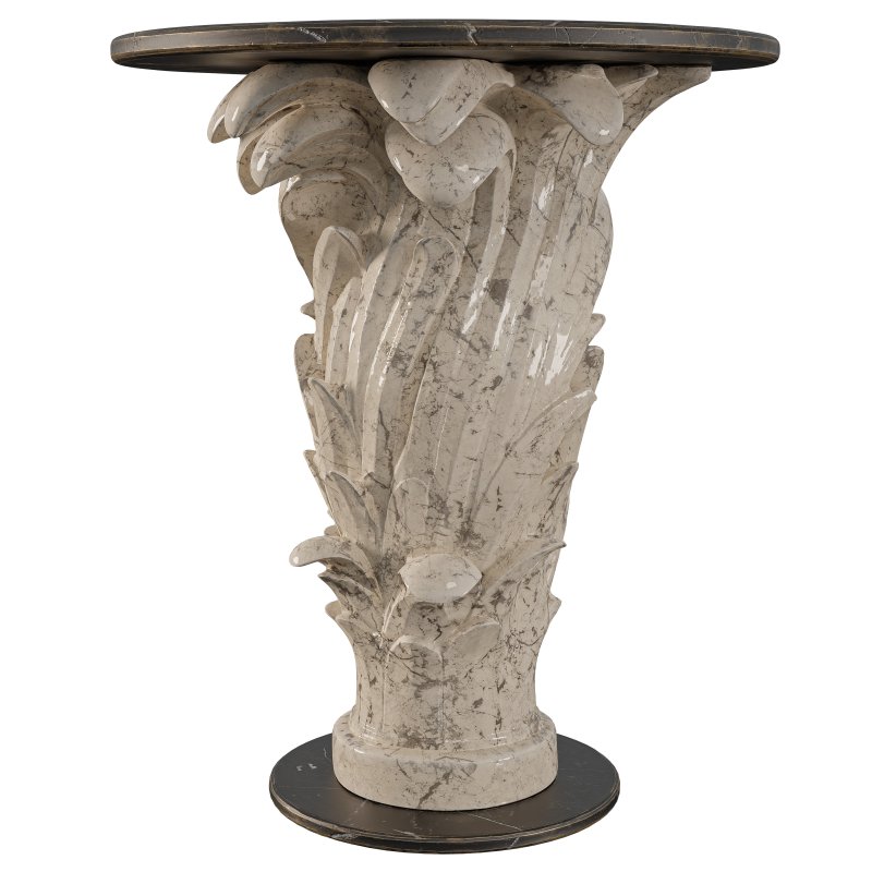 Ornate Baroque Acanthus Leaf Pedestal Table - Image 3