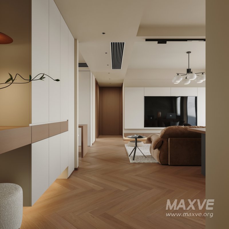 Modern living room and dining room interior scene - Image 6