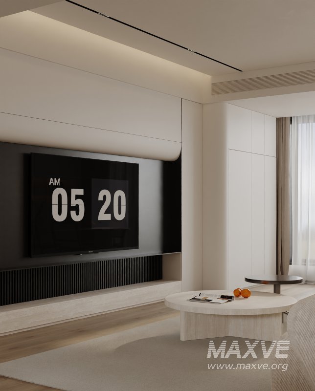 Modern living room and dining room interior scene - Image 6