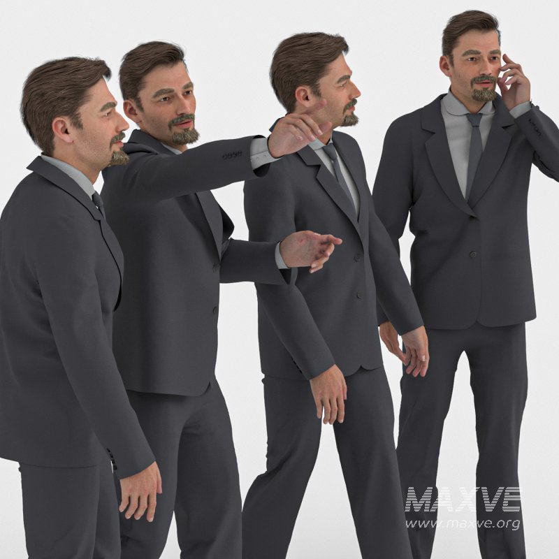 Boss Business man 04 poses - Image 2