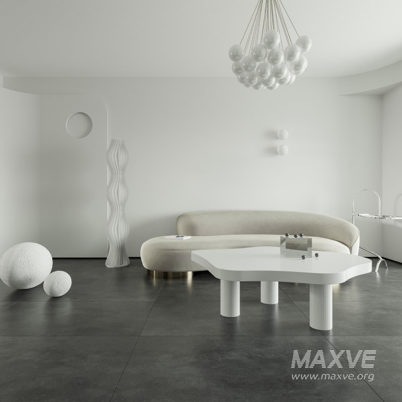 Modern living room and dining room interior scene - Image 2