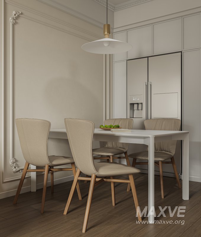 Modern living room and dining room interior scene - Image 4