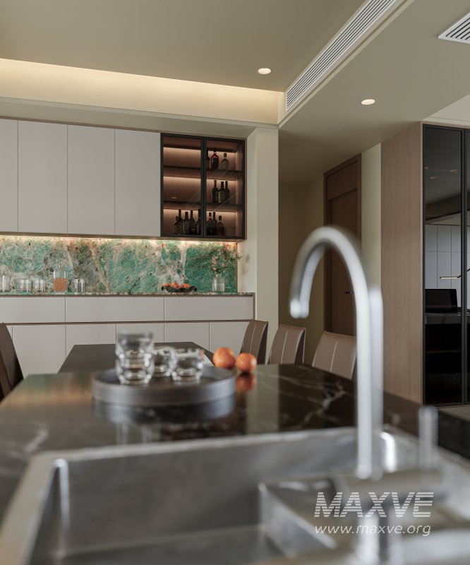 Modern living room and dining room interior scene - Image 7