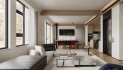 Modern living room and dining room interior scene - Thumbnail 1