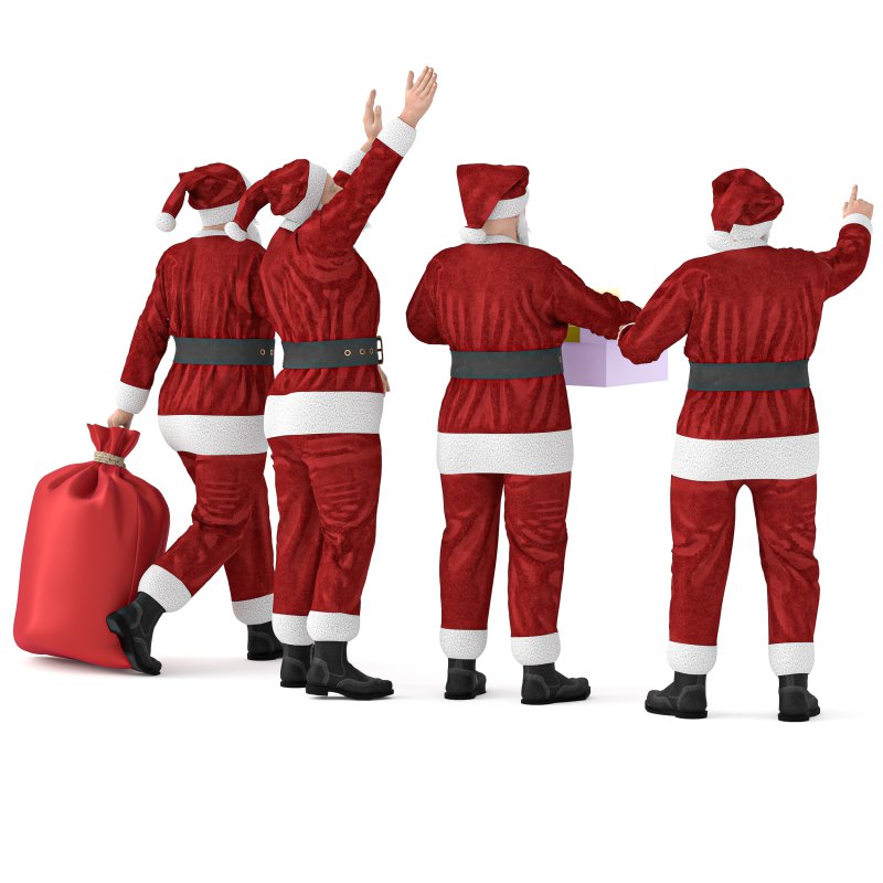 Santa Claus in 4 poses - Image 2