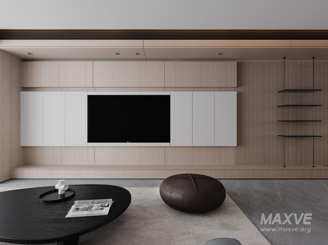 Modern living room and dining room interior scene - Image 4