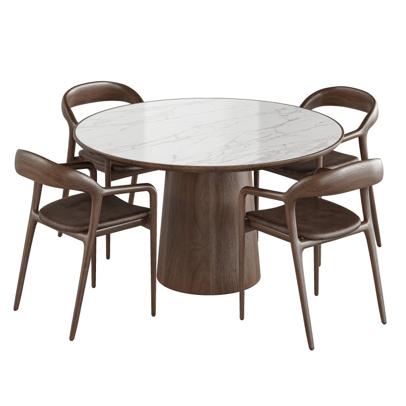 Amare Dining Armchair and Skye Round Dining Table-fourhands - Image 3