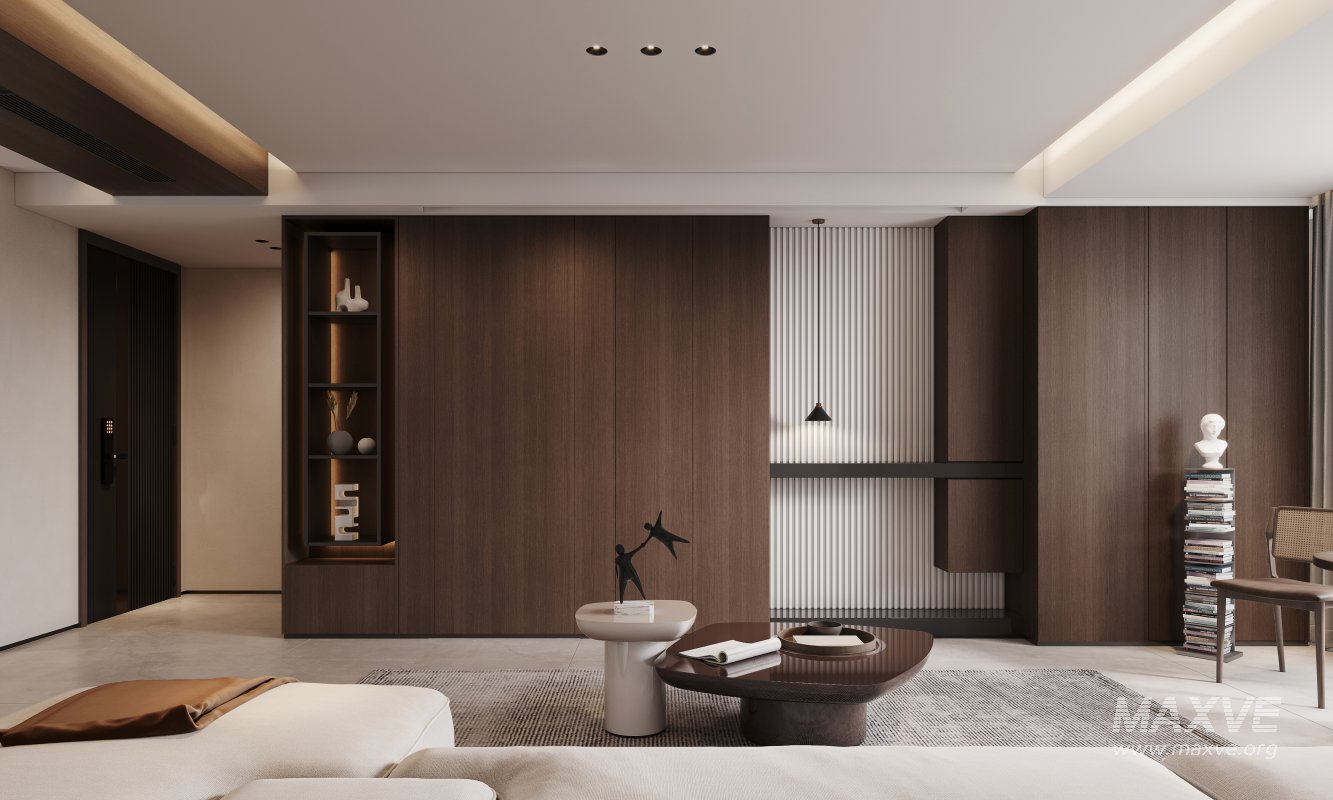 Modern living room and dining room interior scene - Image 5