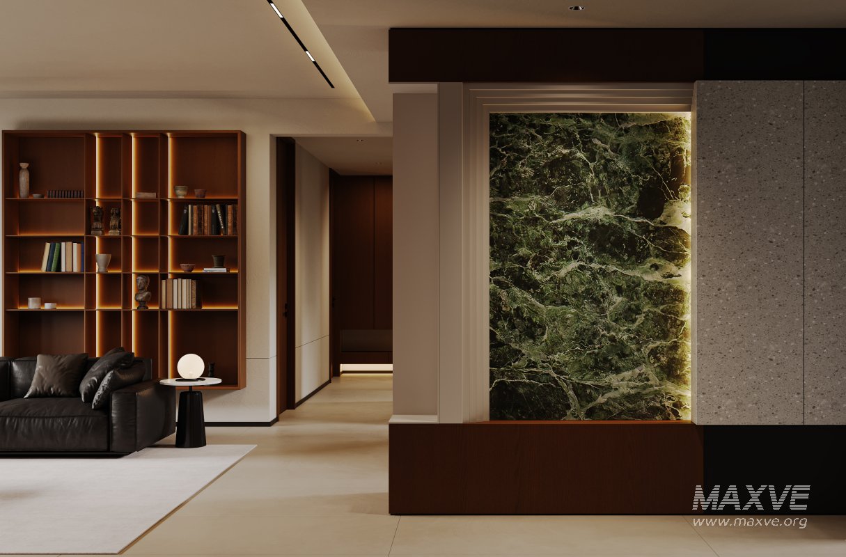 Modern living room and dining room interior scene - Image 7