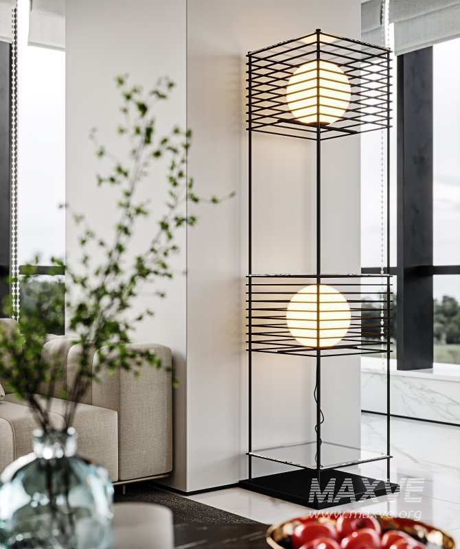 Modern living room and dining room interior scene - Image 2