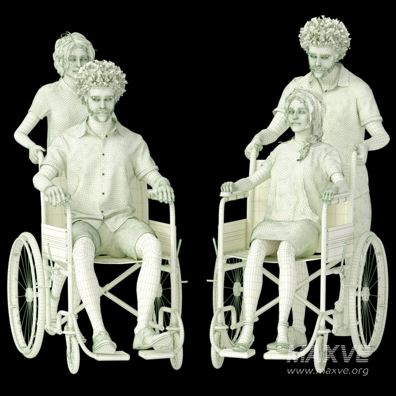 Man and Woman on Wheelchair - Image 3