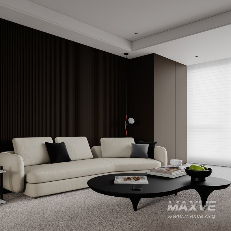 Modern living room and dining room interior scene - Image 11