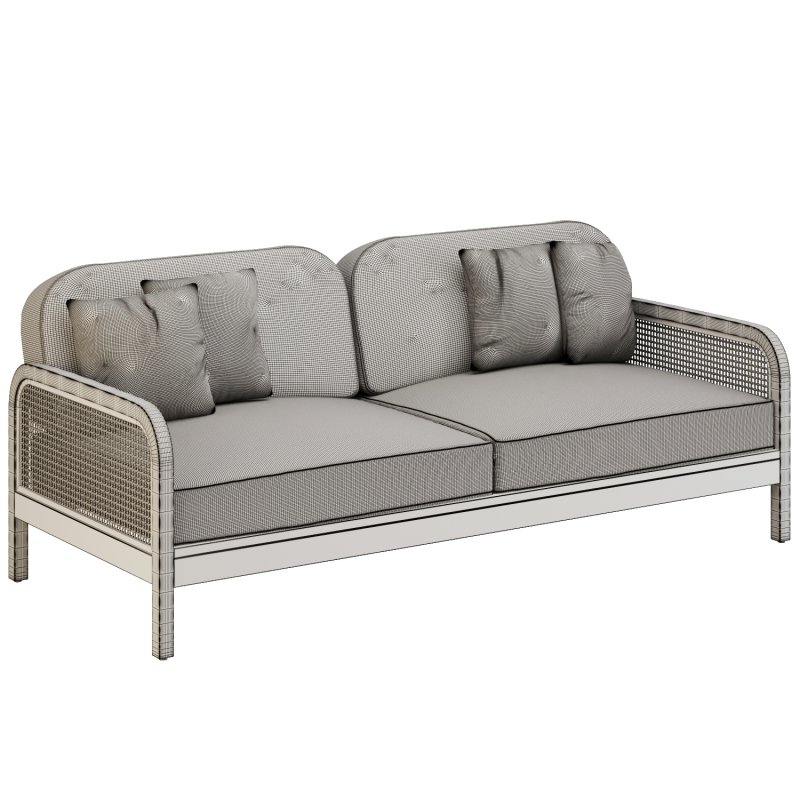 Cane Outdoor Sofa - Image 4