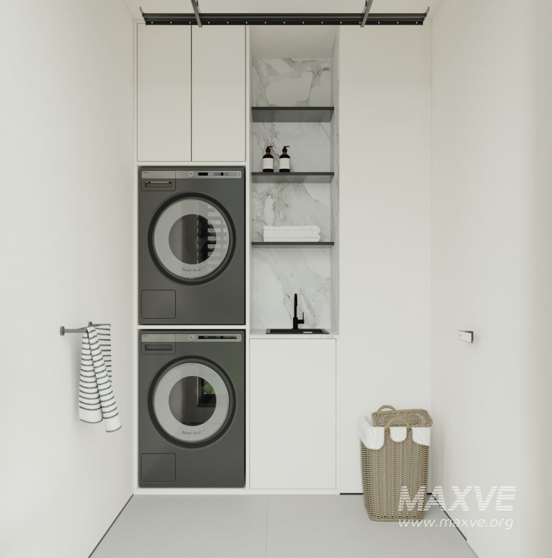 Modern living room and dining room bedroom interior scene - Image 11