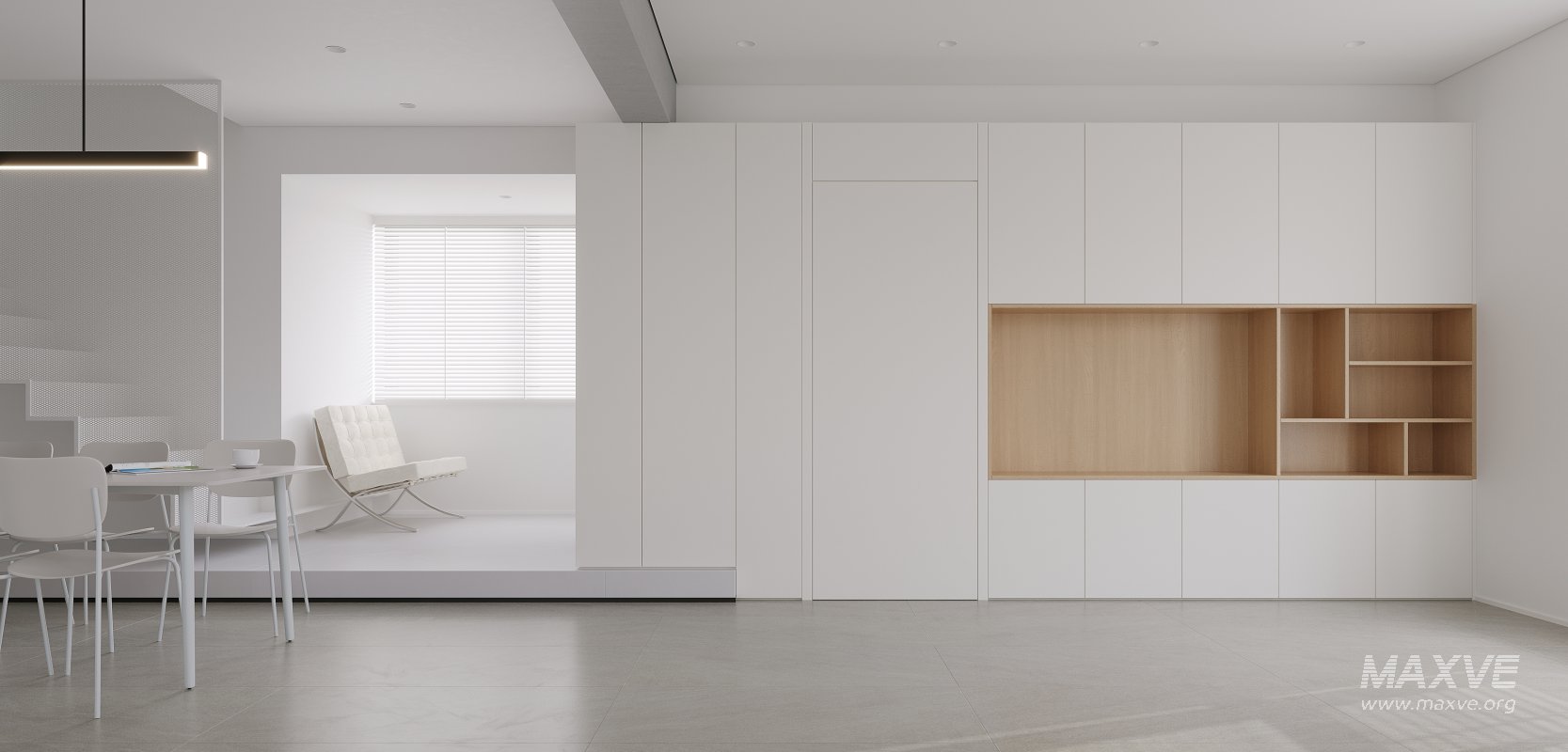 Modern living room and dining room interior scene - Image 4