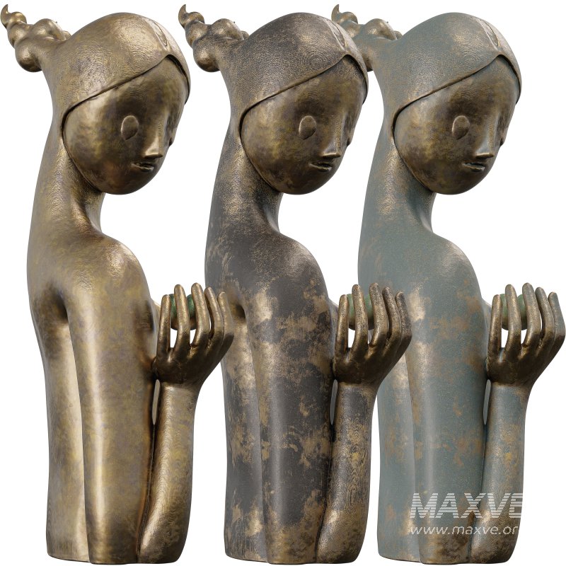 Antique Serene Offering Sculpture - Image 3