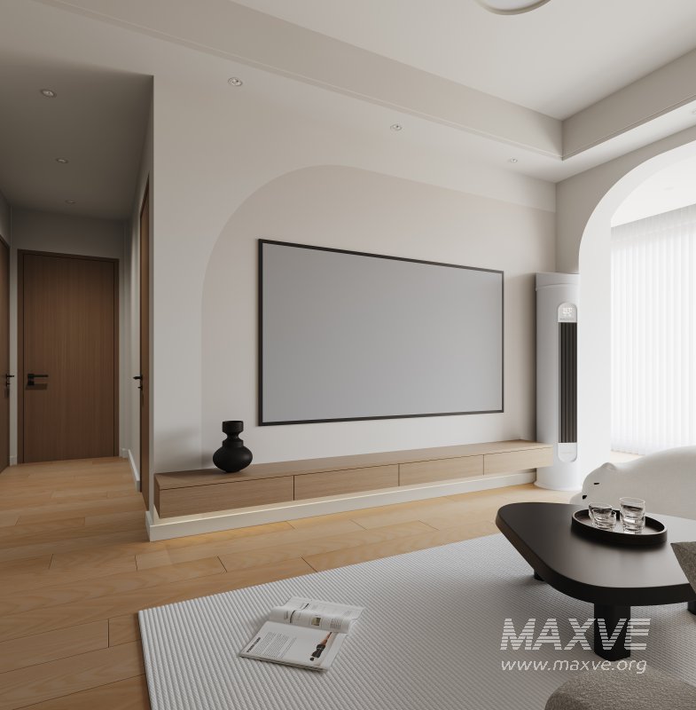 Modern living room and dining room interior scene - Image 2