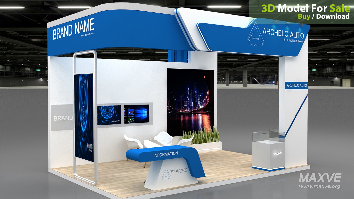 3d model booth stall - Image 2