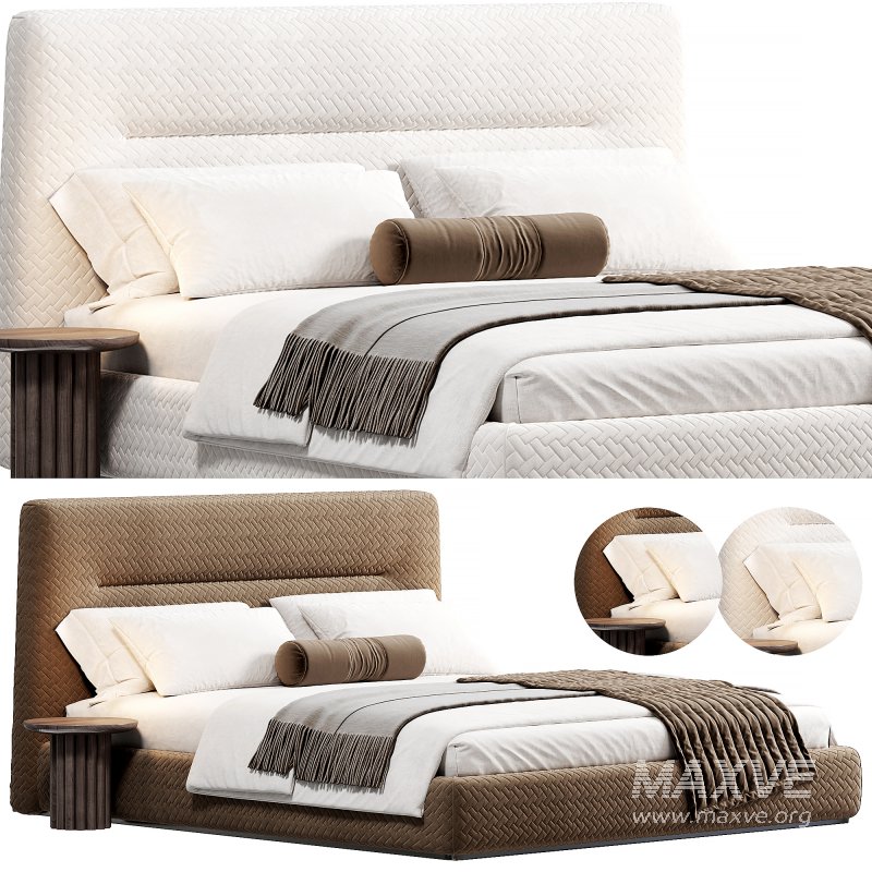 Bed with upholstered headboard Oliva by Livemaster - Image 2