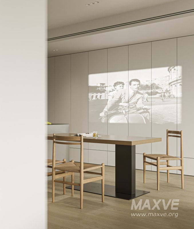 Modern living room and dining room interior scene - Image 6