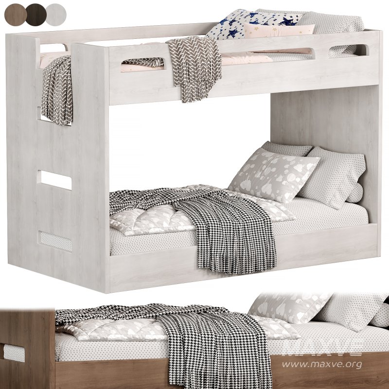 Abridged White Glaze Low Twin Kids Bunk Bed by crateandbarrel - Image 4