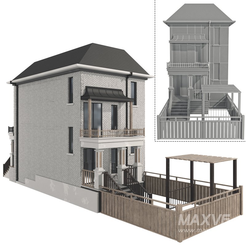 brick house with a pitched roof 02 - Image 3